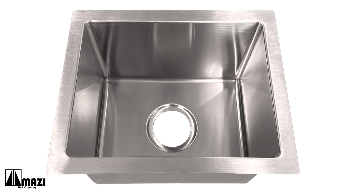 ZeroSink Stainless Steel Handmade Bar Sink HBS1512 - Premium Gallery View