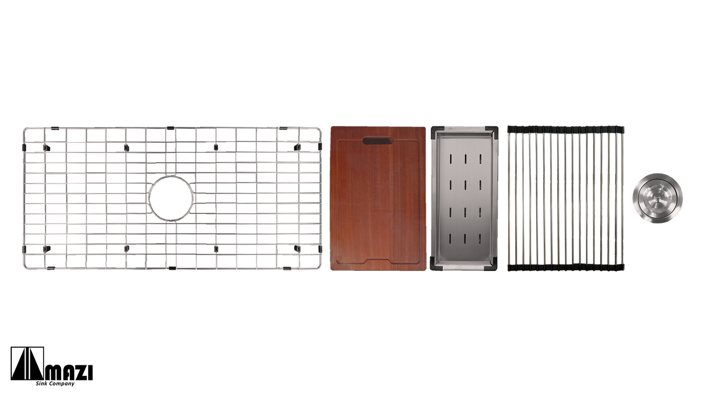 ZeroSink Stainless Steel Workstation Sink LHBS3619 - Premium Gallery View