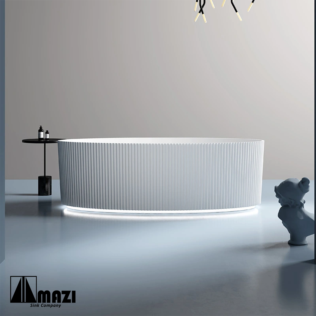 ZeroSink Freestanding Acrylic Soaking Tub TW-7687 - Premium Gallery View