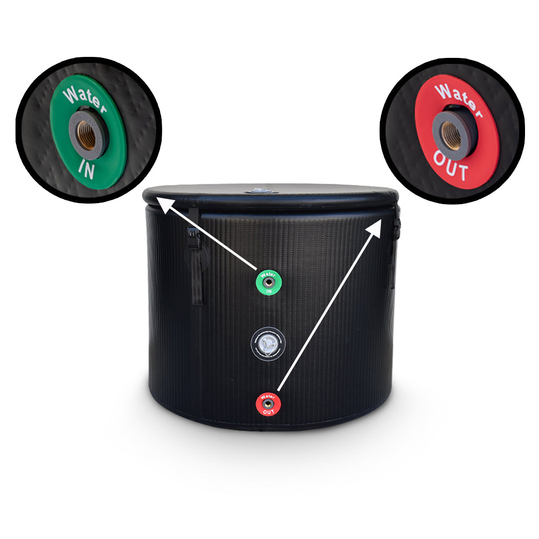 ZeroSink COLD PLUNGE - ICE POD IN BLACK & 3/4HP CHILLER (INDOOR/OUTDOOR) - Premium Gallery View