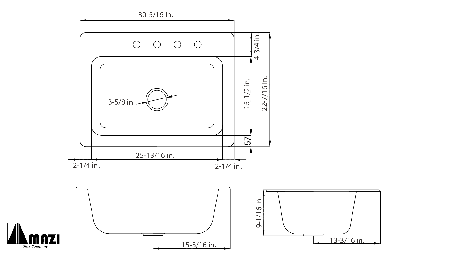 ZeroSink Cast Iron Kitchen Sink NH6007 - Premium Gallery View
