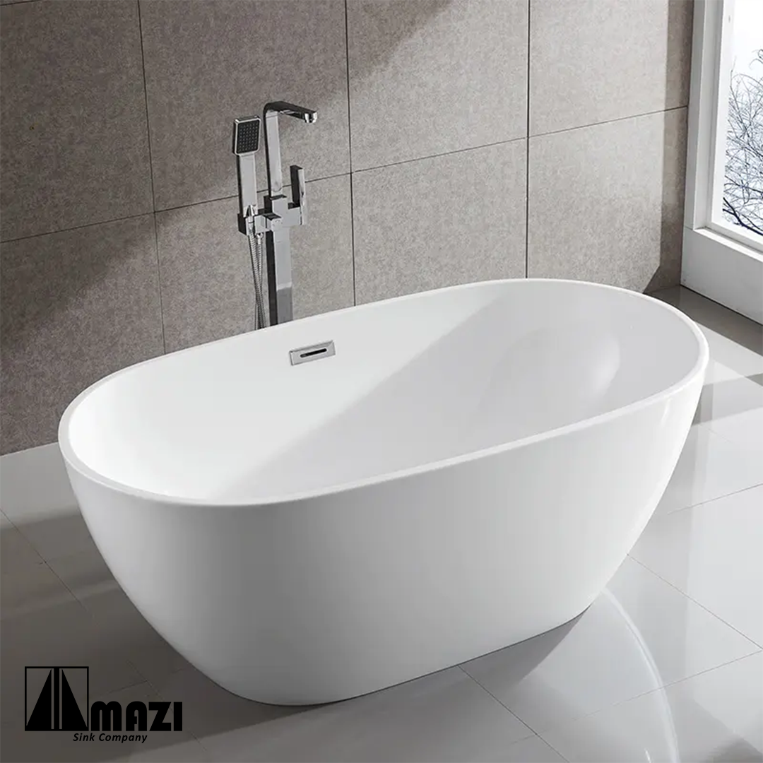 ZeroSink Freestanding Acrylic Soaking Tub 6602 - Premium Gallery View