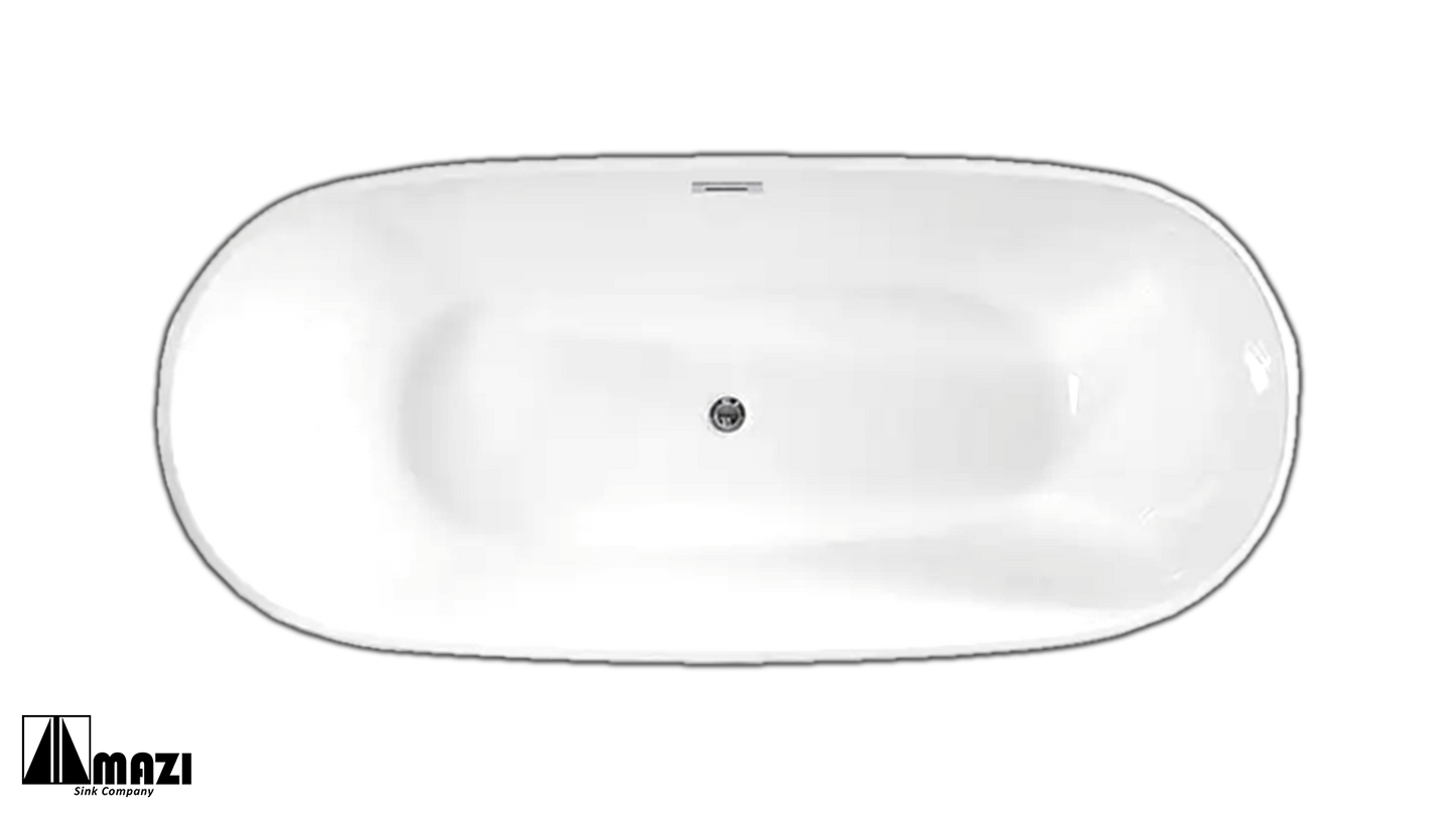 ZeroSink Freestanding Acrylic Soaking Tub 6602 - Premium Gallery View