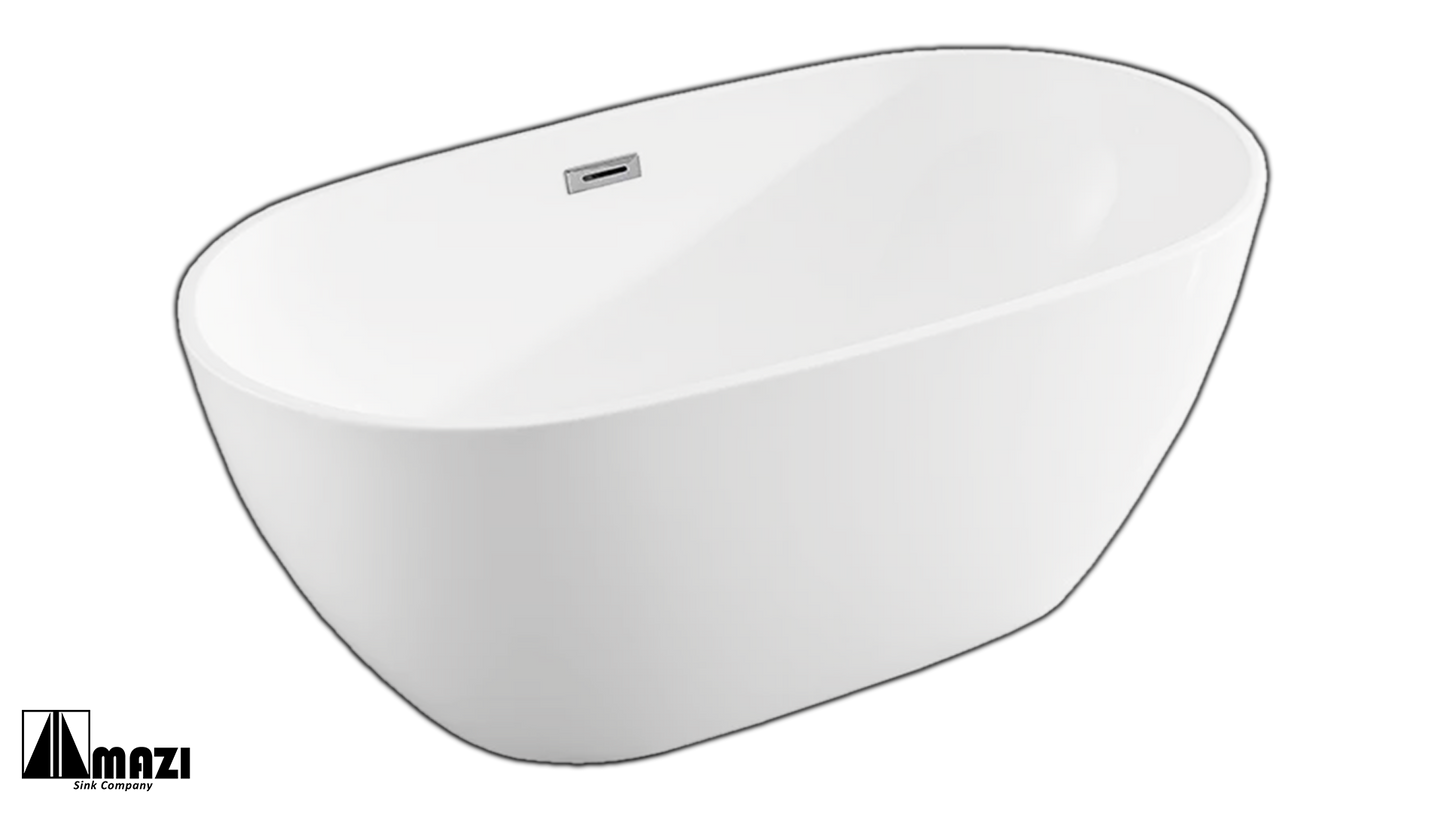 ZeroSink Freestanding Acrylic Soaking Tub 6602 - Premium Gallery View