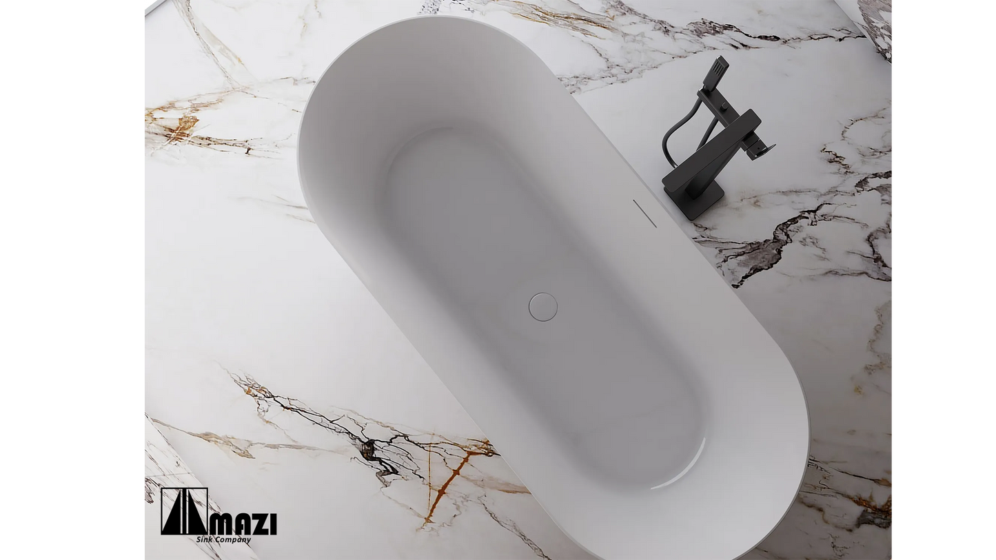 ZeroSink Freestanding Acrylic Soaking Tub TW-6611 - Premium Gallery View