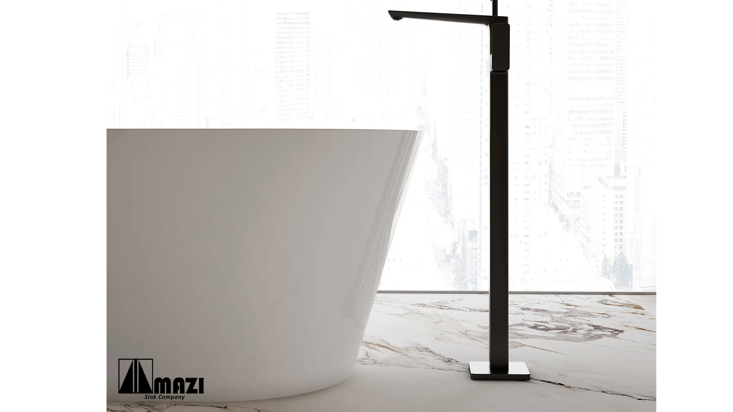 ZeroSink Freestanding Acrylic Soaking Tub TW-6611 - Premium Gallery View