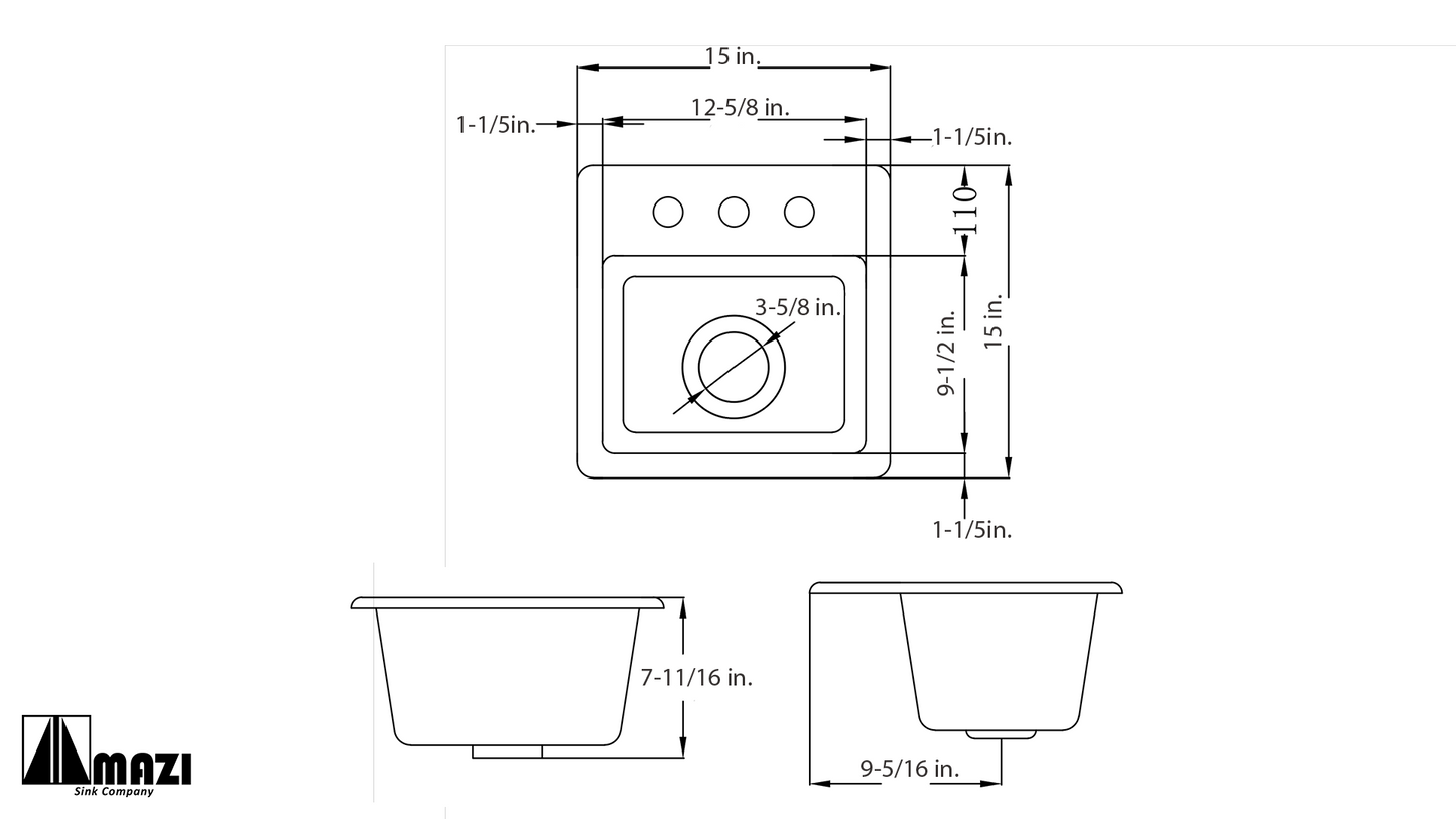ZeroSink Cast Iron Kitchen Sink NH7008 - Premium Gallery View