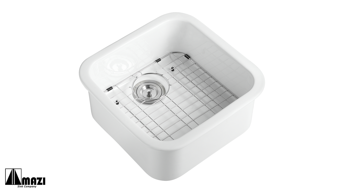 ZeroSink Ceramic Undermount Bar Sink BL1919 Bundle - Premium Gallery View