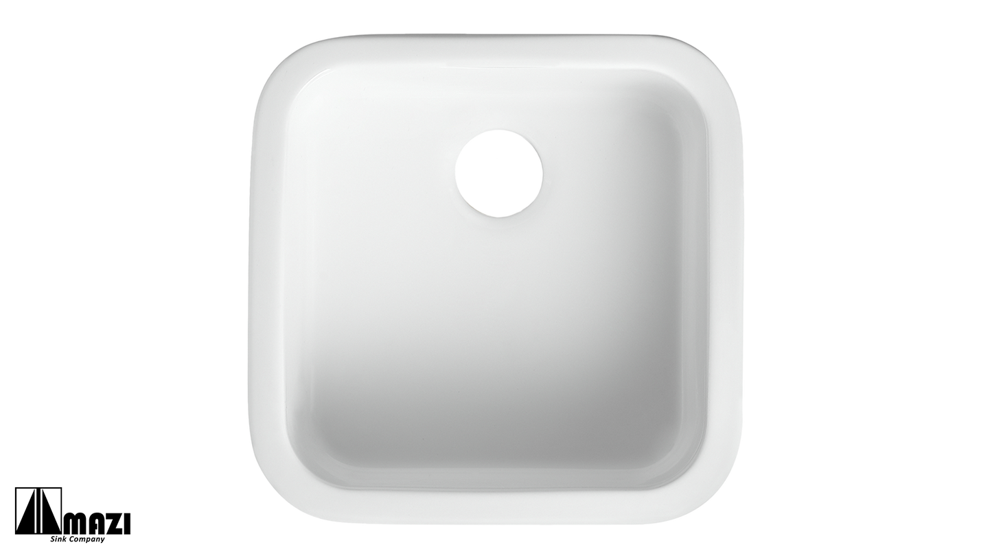 ZeroSink Ceramic Undermount Bar Sink BL1919 Bundle - Premium Gallery View