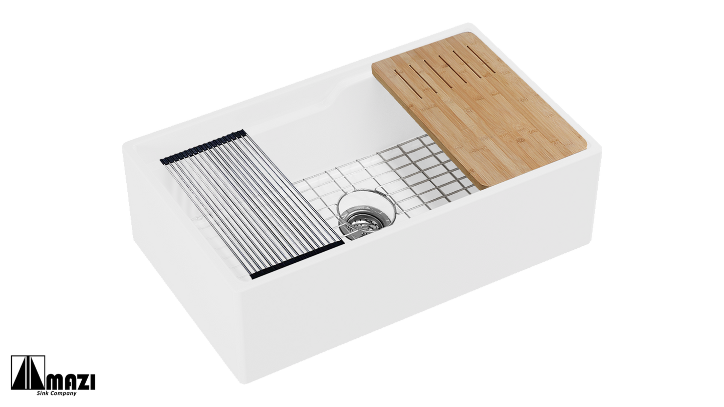 ZeroSink Ceramic Workstation Farm Sink BL3320S Bundle - Premium Gallery View