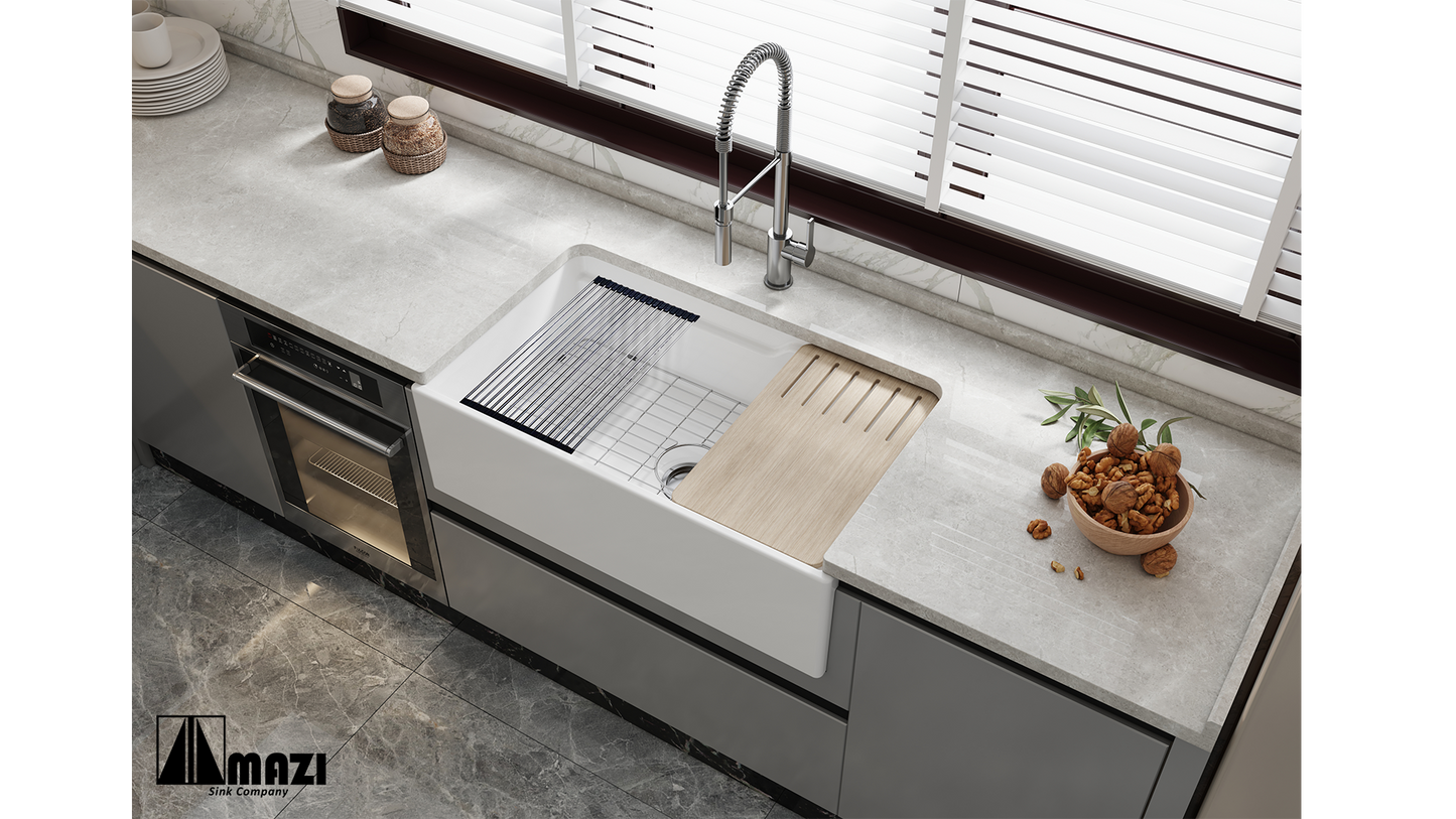 ZeroSink Ceramic Workstation Farm Sink BL3320S Bundle - Premium Gallery View