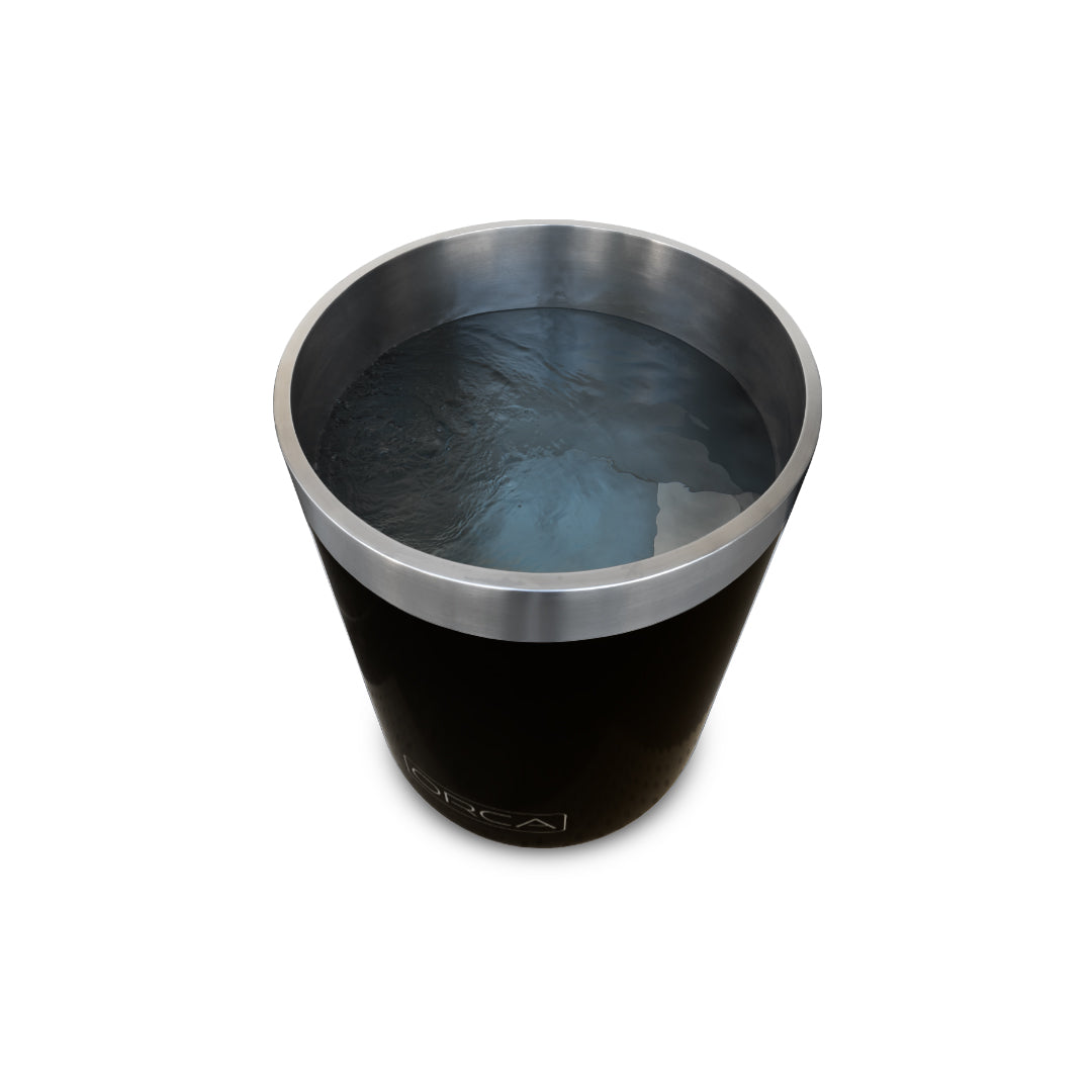 ZeroSink THE WELL - STAINLESS STEEL ICE BARREL IN BLACK - Premium Gallery View