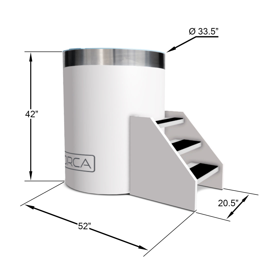 ZeroSink THE WELL - STAINLESS STEEL ICE BARREL IN WHITE (Pre-Order Now) - Premium Gallery View