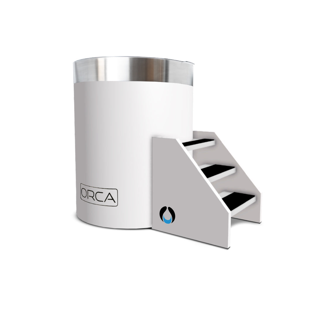 ZeroSink THE WELL - STAINLESS STEEL ICE BARREL IN WHITE (Pre-Order Now) - Premium Gallery View