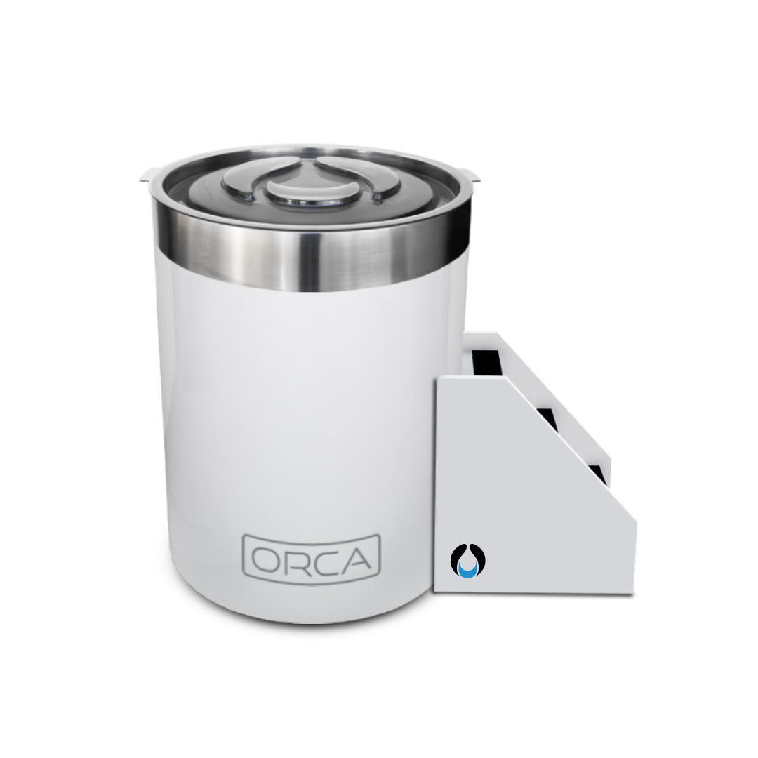 ZeroSink THE WELL - STAINLESS STEEL ICE BARREL IN WHITE (Pre-Order Now) - Premium Gallery View