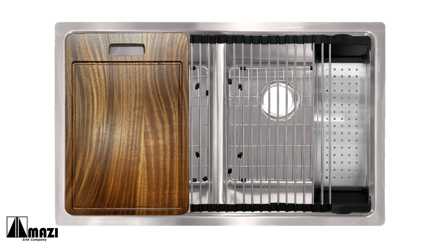 ZeroSink Stainless Steel Workstation Sink DR3119D - Premium Gallery View