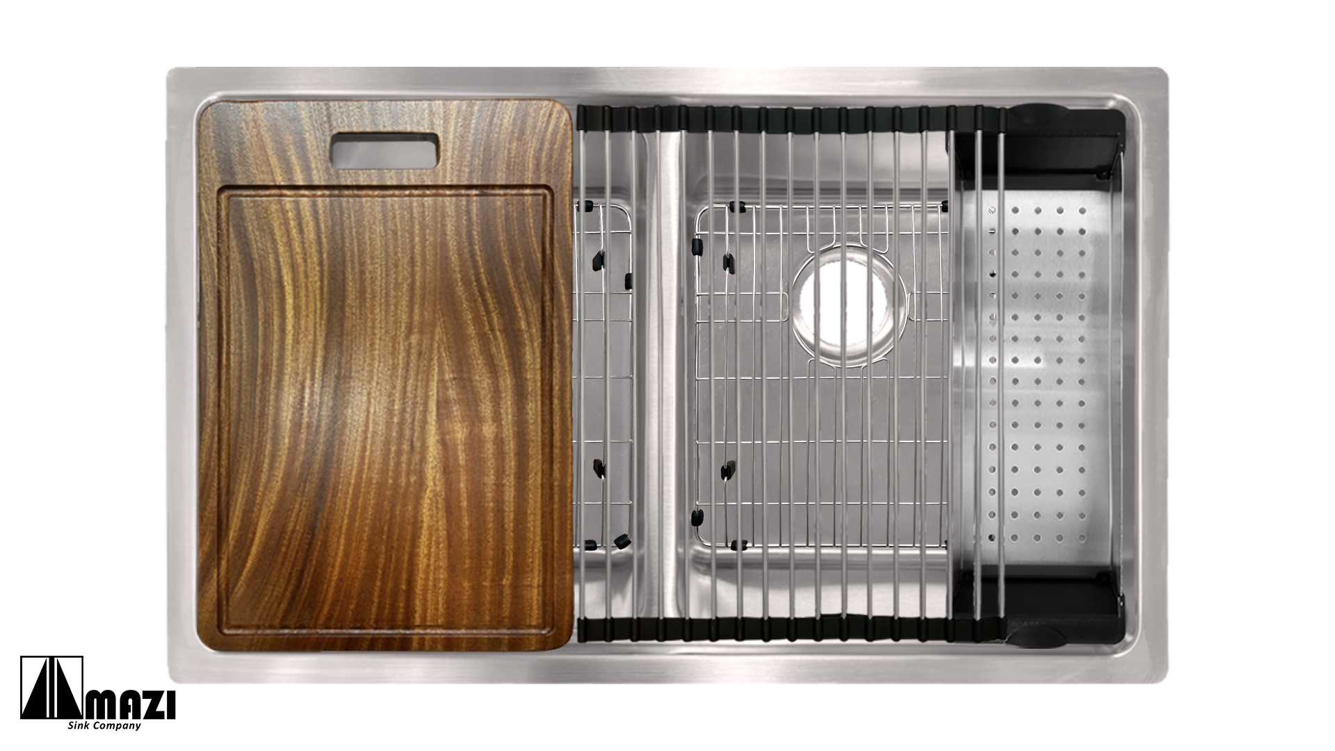 ZeroSink Stainless Steel Workstation Sink DR3119D - Premium Gallery View
