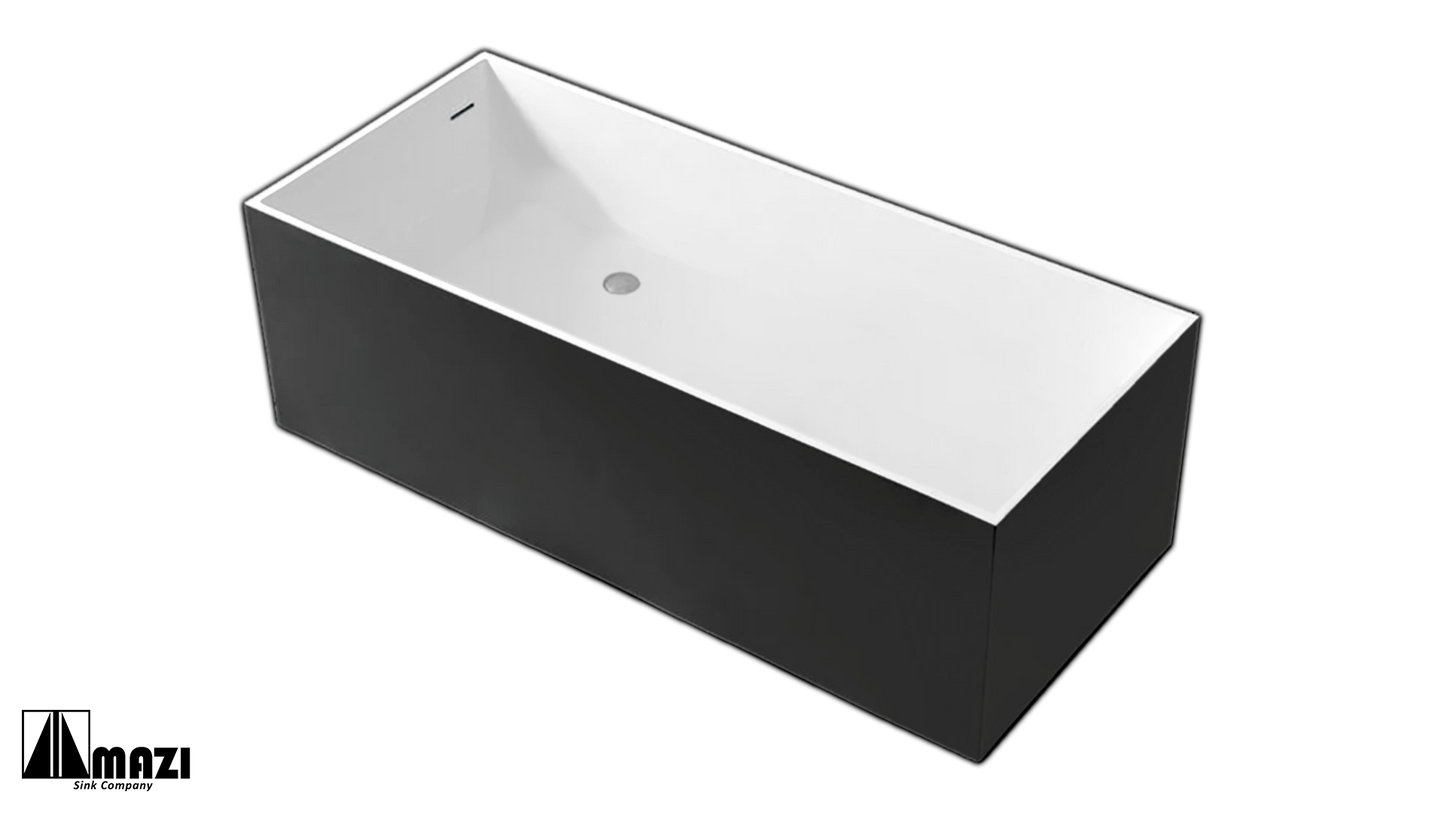 ZeroSink Freestanding Solid Surface Soaking Tub HX-8872 - Premium Gallery View