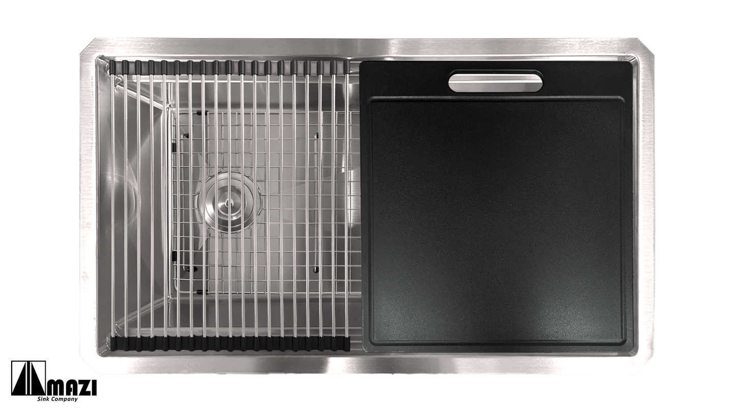 ZeroSink Stainless Steel Workstation Sink UV3319DL - Premium Gallery View