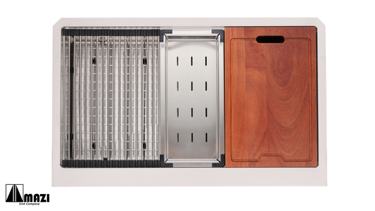 ZeroSink Stainless Steel Workstation Farm Sink LEFS3320 - Premium Gallery View