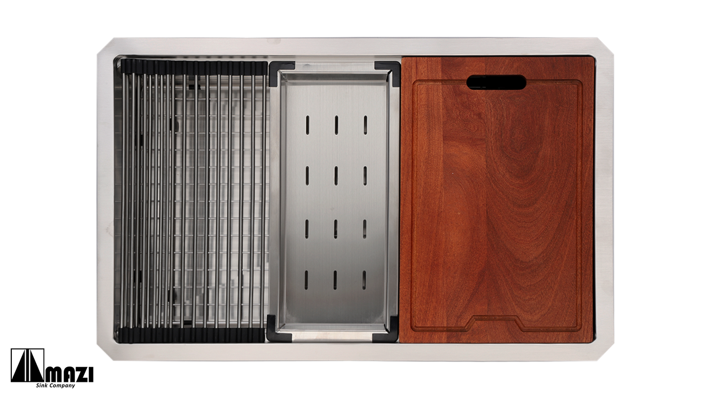 ZeroSink Stainless Steel Workstation Sink LHBO3219 - Premium Gallery View