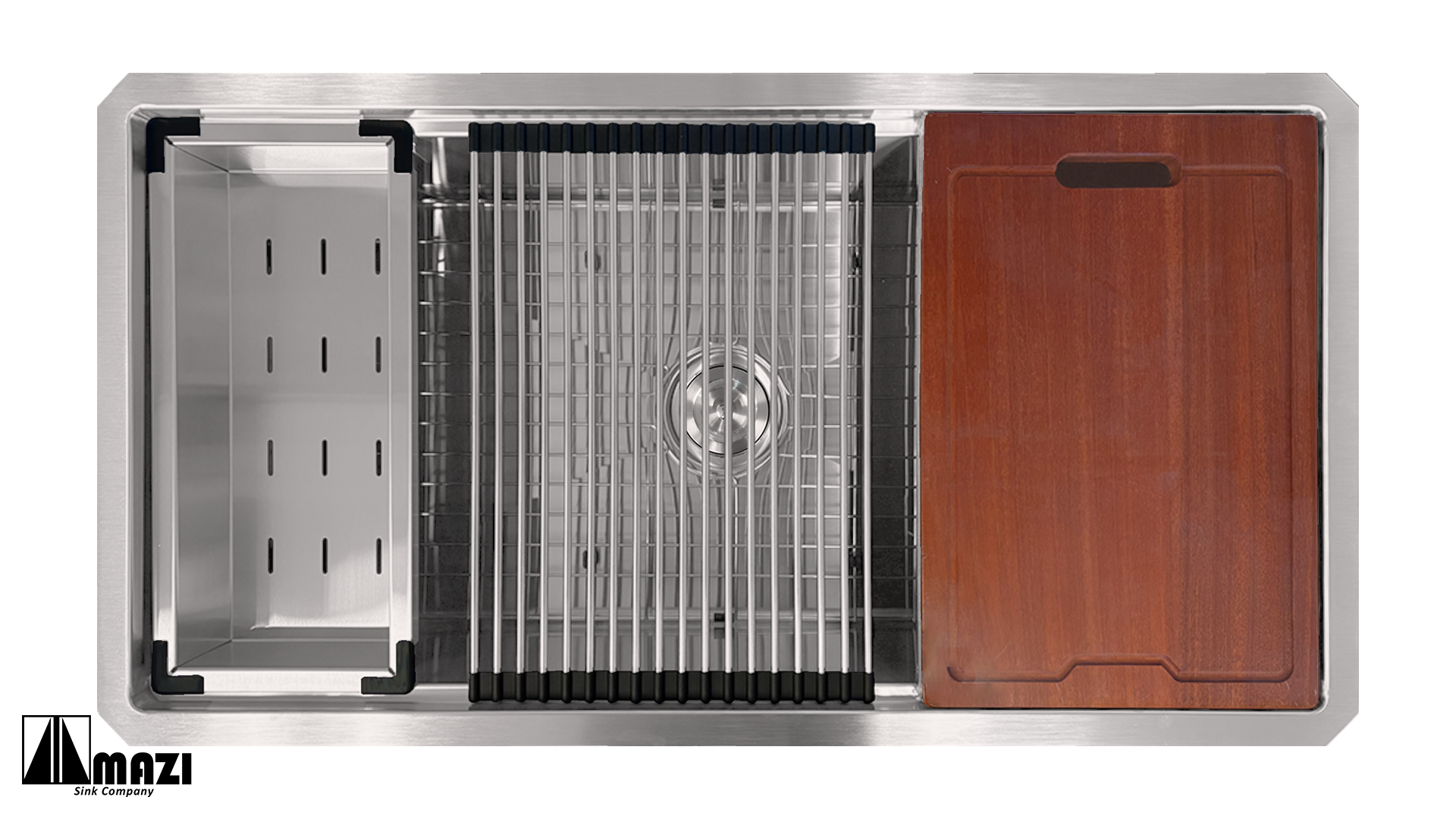 ZeroSink Stainless Steel Workstation Sink LHBS3619 - Premium Gallery View