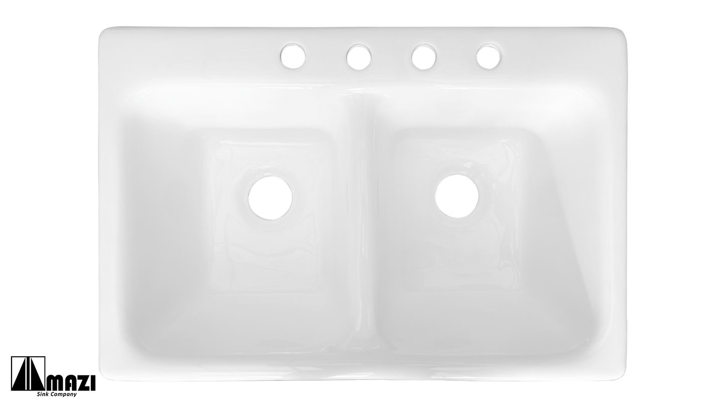 ZeroSink Cast Iron Kitchen Sink NH6004 - Premium Gallery View