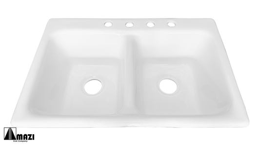 ZeroSink Cast Iron Kitchen Sink NH6004 - Premium Gallery View
