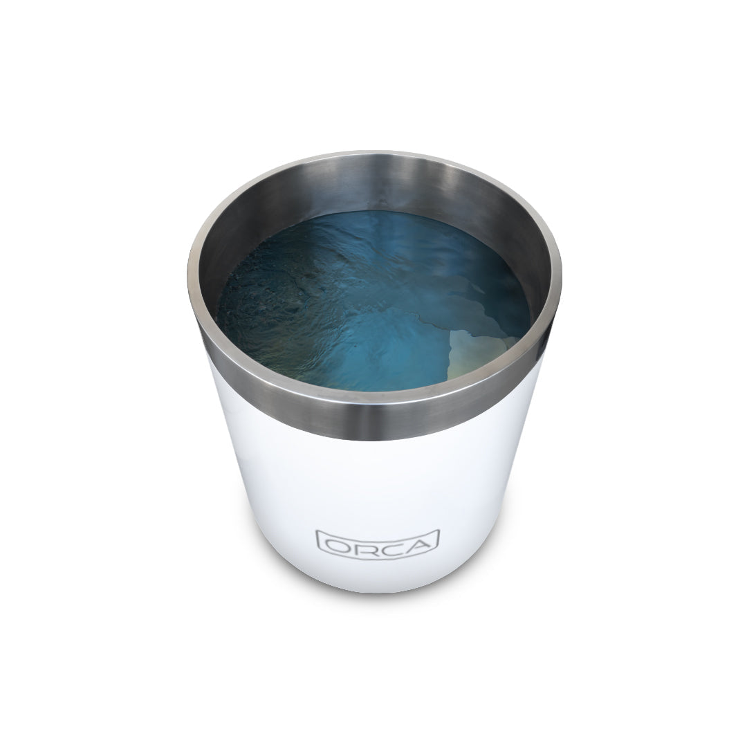 ZeroSink THE WELL - STAINLESS STEEL ICE BARREL IN WHITE (Pre-Order Now) - Premium Gallery View