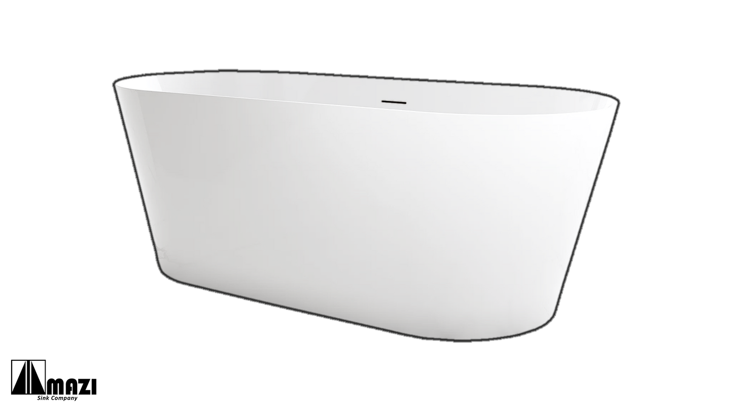 ZeroSink Freestanding Acrylic Soaking Tub TW-6611 - Premium Gallery View