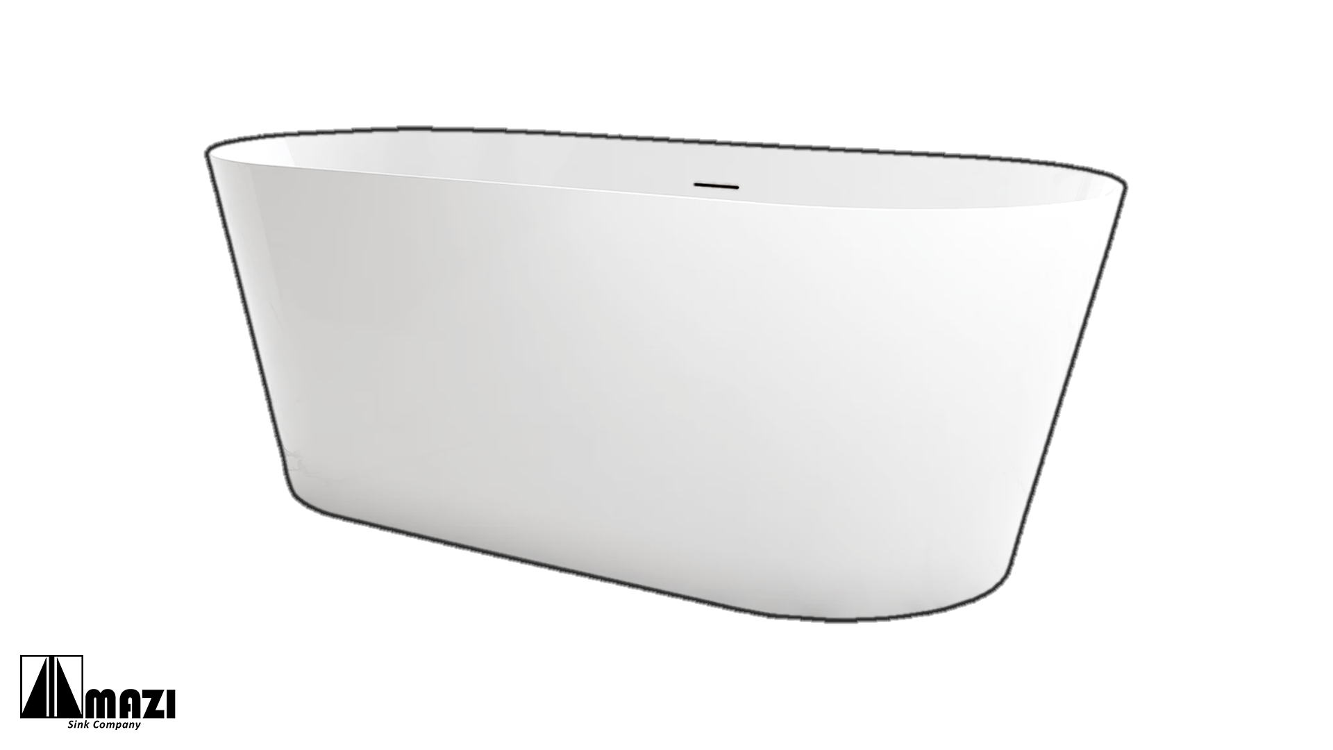 ZeroSink Freestanding Acrylic Soaking Tub TW-6611 - Premium Gallery View