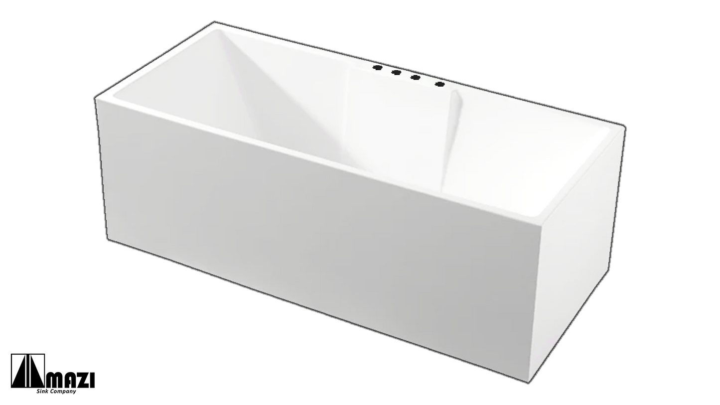 ZeroSink Freestanding Acrylic Soaking Tub TW-6635 - Premium Gallery View