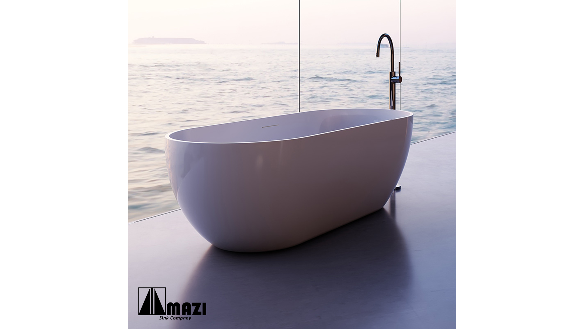 ZeroSink Freestanding Acrylic Soaking Tub TW-7506 - Premium Gallery View