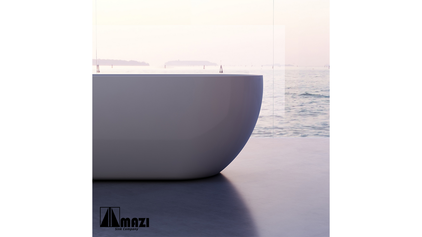 ZeroSink Freestanding Acrylic Soaking Tub TW-7506 - Premium Gallery View
