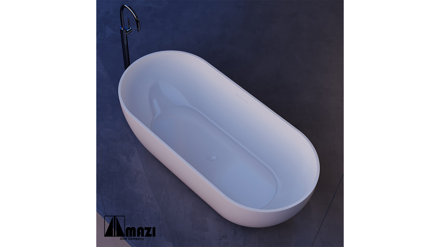 ZeroSink Freestanding Acrylic Soaking Tub TW-7506 - Premium Gallery View