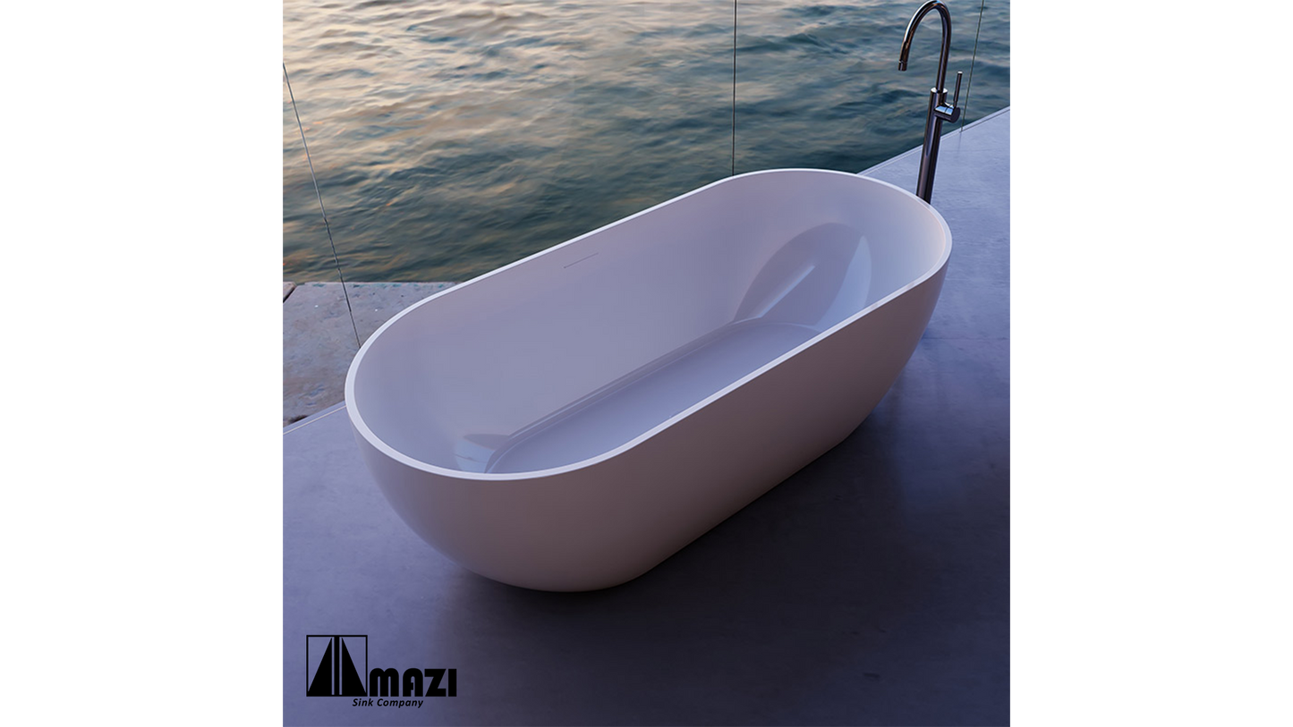 ZeroSink Freestanding Acrylic Soaking Tub TW-7506 - Premium Gallery View