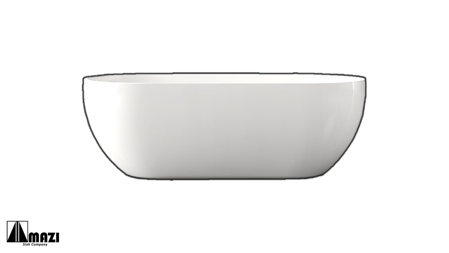 ZeroSink Freestanding Acrylic Soaking Tub TW-7506 - Premium Gallery View