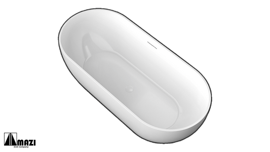 ZeroSink Freestanding Acrylic Soaking Tub TW-7506 - Premium Gallery View
