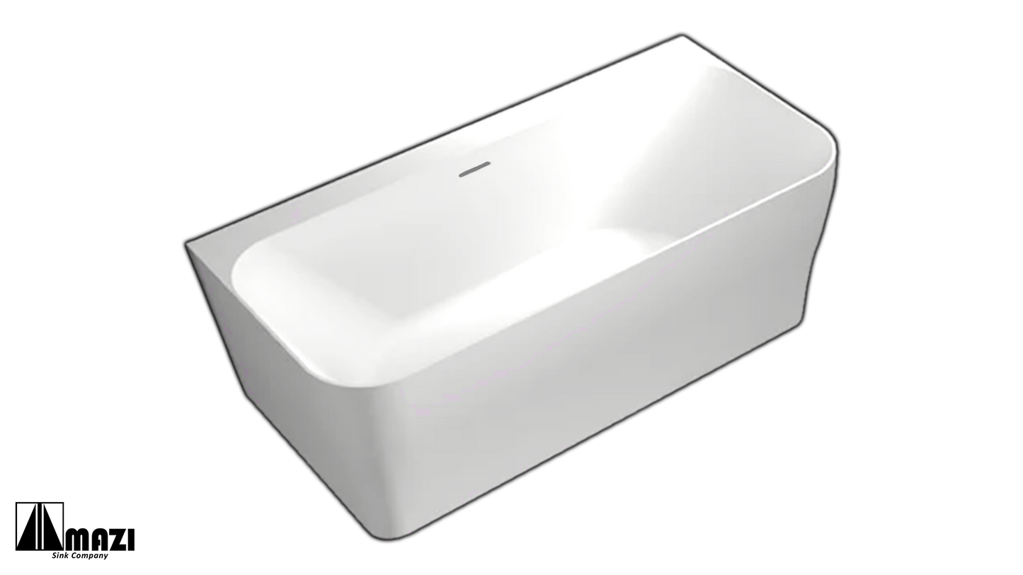 ZeroSink Freestanding Acrylic Soaking Tub TW-7609 - Premium Gallery View