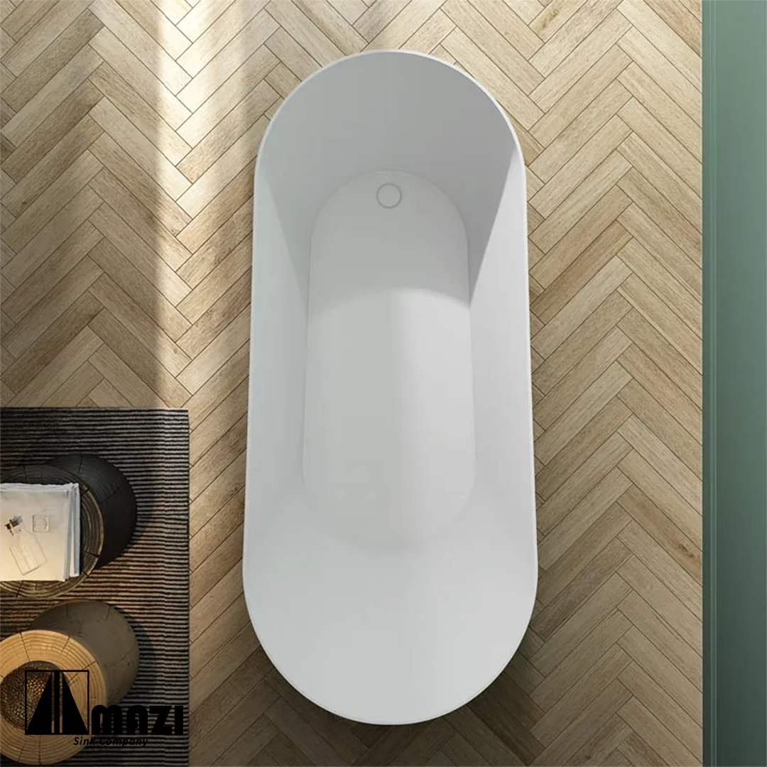 ZeroSink Freestanding Acrylic Soaking Tub TW-7673 - Premium Gallery View