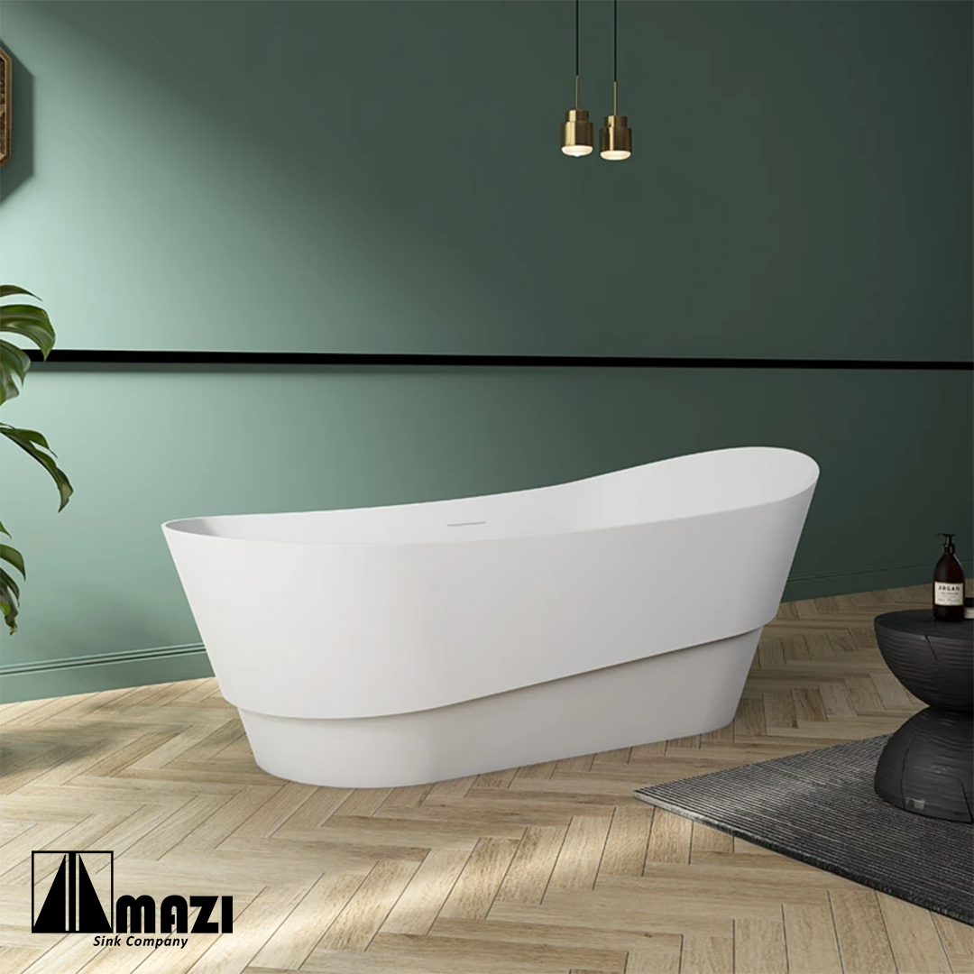 ZeroSink Freestanding Acrylic Soaking Tub TW-7673 - Premium Gallery View