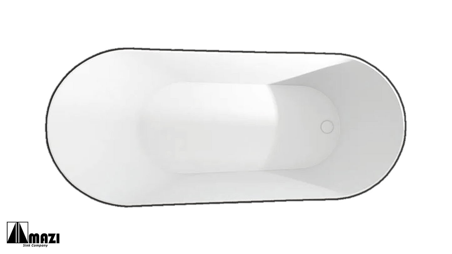 ZeroSink Freestanding Acrylic Soaking Tub TW-7673 - Premium Gallery View