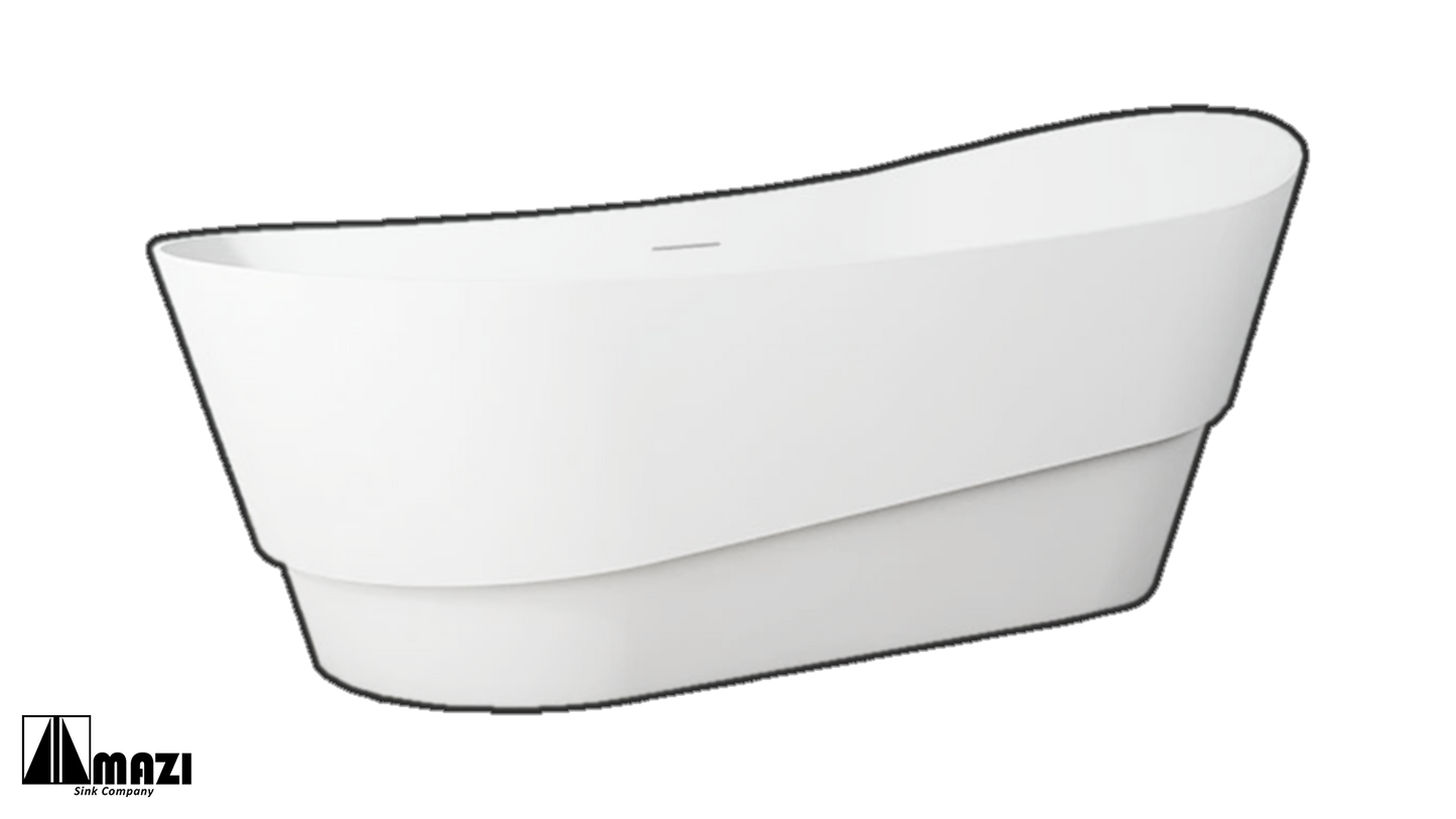 ZeroSink Freestanding Acrylic Soaking Tub TW-7673 - Premium Gallery View