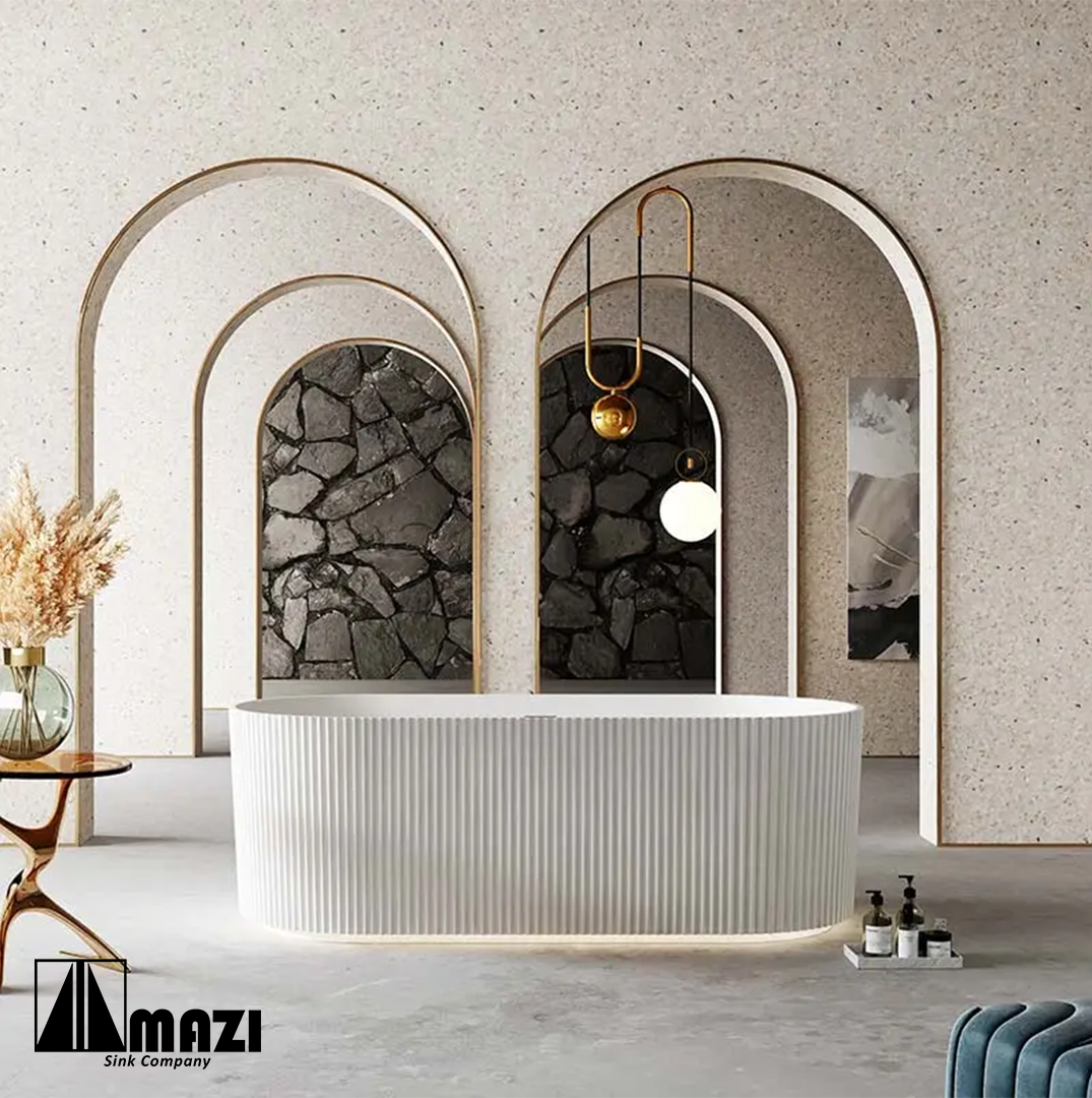 ZeroSink Freestanding Acrylic Soaking Tub TW-7681 - Premium Gallery View