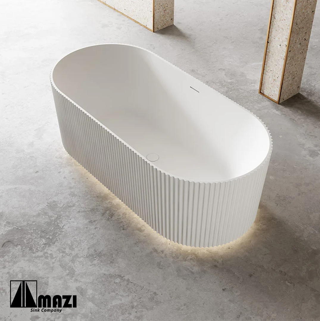 ZeroSink Freestanding Acrylic Soaking Tub TW-7681 - Premium Gallery View