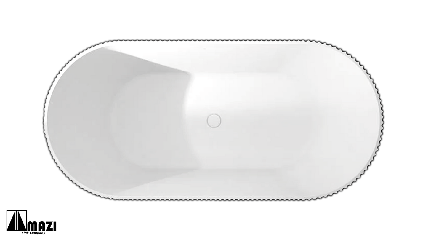 ZeroSink Freestanding Acrylic Soaking Tub TW-7681 - Premium Gallery View