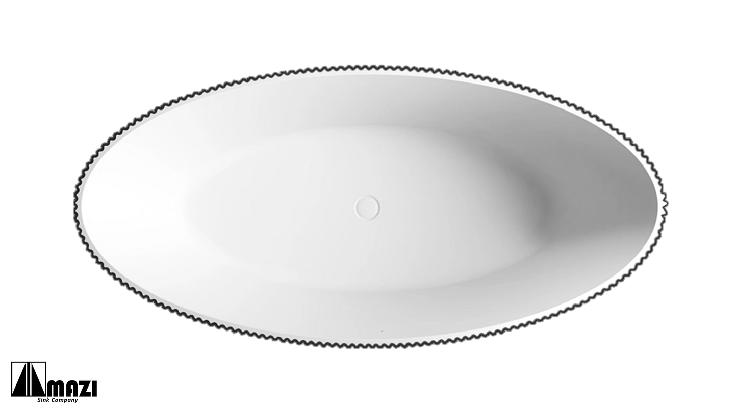ZeroSink Freestanding Acrylic Soaking Tub TW-7687 - Premium Gallery View