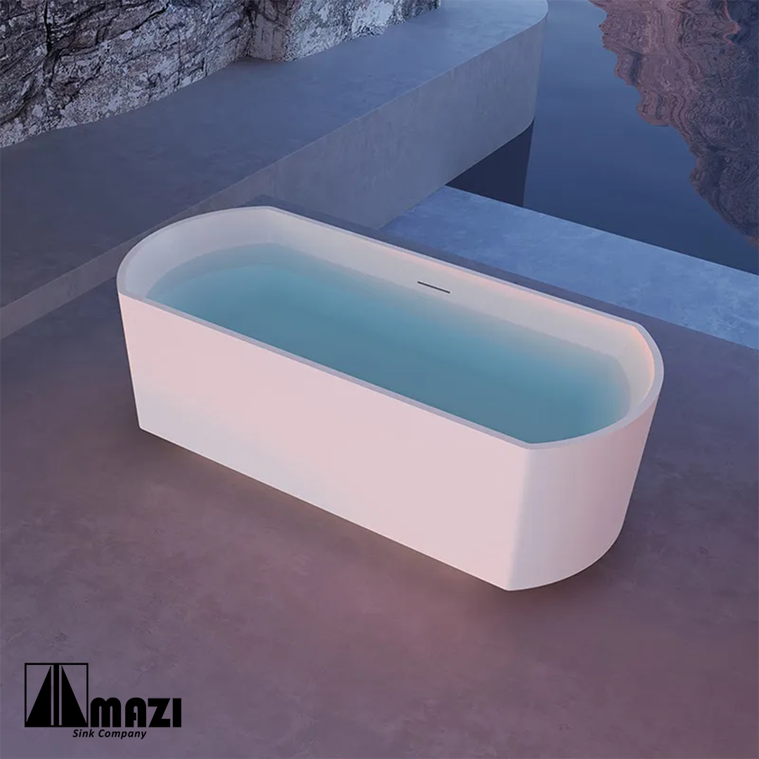 ZeroSink Freestanding Acrylic Soaking Tub TW-7761 - Premium Gallery View
