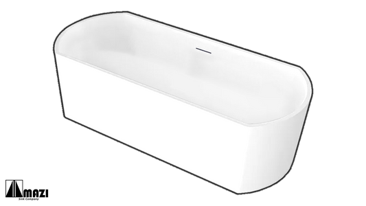 ZeroSink Freestanding Acrylic Soaking Tub TW-7761 - Premium Gallery View