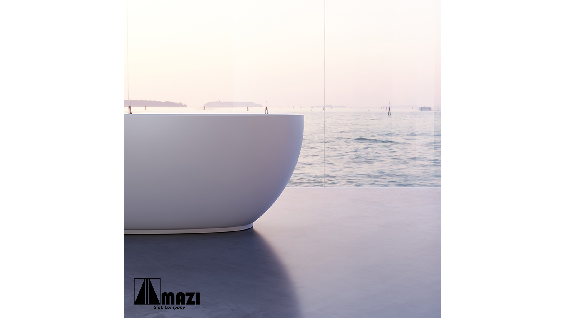 ZeroSink Freestanding Solid Surface Soaking Tub TW-8607 - Premium Gallery View